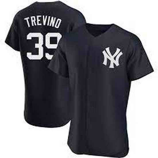 Men Nike New York Yankees #39 Jose Trevino Black Cool base Stitched MLB Jersey->minnesota twins->MLB Jersey