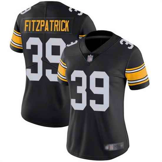 Women Pittsburgh Steelers #39 Minkah Fitzpatrick Black Vapor Untouchaable Limited Stitched Jersey->women nfl jersey->Women Jersey
