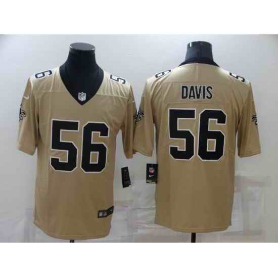 Men New Orleans Saints #56 Demario Davis Gold 2019 Inverted Legend Stitched NFL Nike Limited Jersey->new orleans saints->NFL Jersey