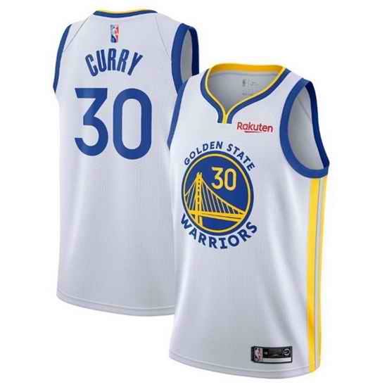 Men's Golden State Warriors #30 Stephen Curry 75th Anniversary White Stitched Basketball Jersey->golden state warriors->NBA Jersey