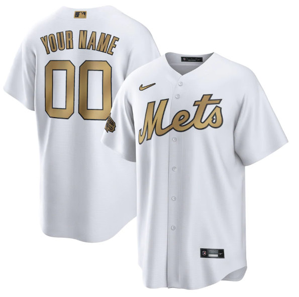 Men's New York Mets Active Player Custom White 2022 All-Star Cool Base Stitched Baseball Jersey->new york yankees->MLB Jersey