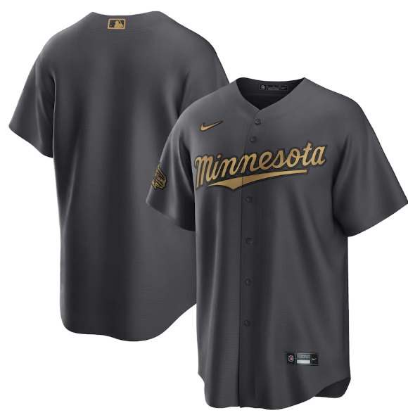 Men's Minnesota Twins Blank Charcoal 2022 All-Star Cool Base Stitched Baseball Jersey->new york mets->MLB Jersey