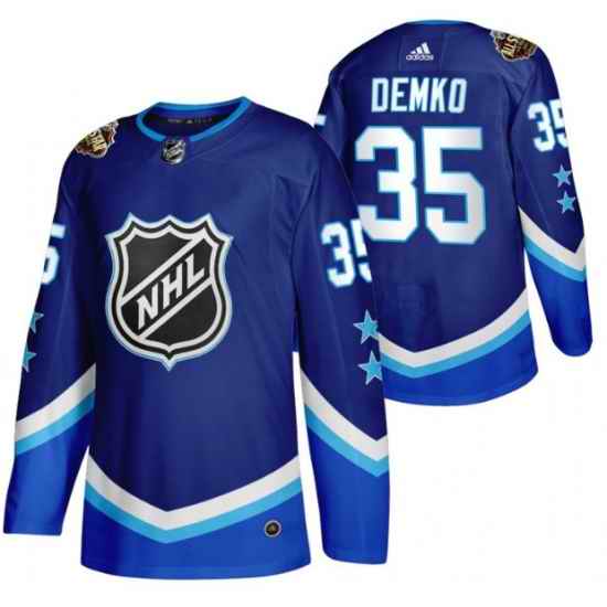 Men Vancouver Canucks #35 Thatcher Demko 2022 All Star Blue Stitched Jersey->seattle kraken->NHL Jersey
