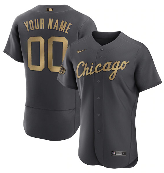 Men's Chicago White Sox Active Player Custom Charcoal 2022 All-Star Flex Base Stitched MLB Jersey->chicago cubs->MLB Jersey