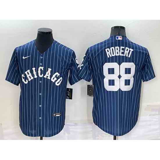 Men Chicago White Sox #88 Luis Robert Navy Cool Base Stitched Jersey->los angeles angels->MLB Jersey