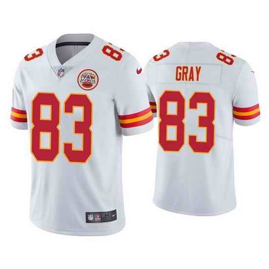 Men Kansas City Chiefs #83 Noah Gray White Limited Stitched NFL Jersey->kansas city chiefs->NFL Jersey