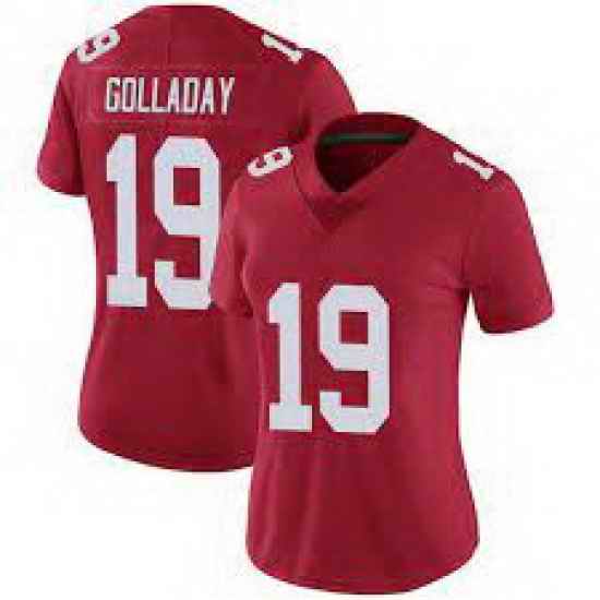 Women Nike New York Giants #19 Kenny Golladay Red Stitched NFL Vapor Untouchable Limited Jersey->women nfl jersey->Women Jersey