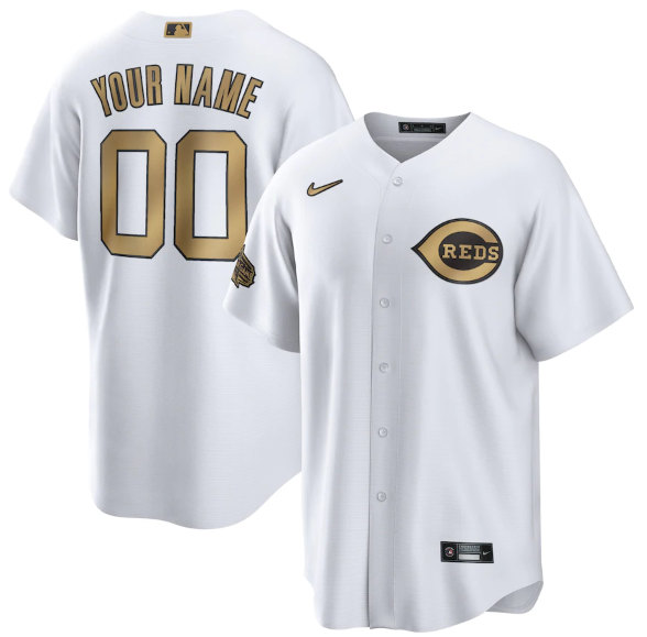 Men's Cincinnati Reds Active Player Custom White 2022 All-Star Cool Base Stitched Baseball Jersey->chicago white sox->MLB Jersey