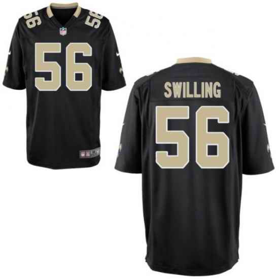 Men Nike New Orleans pat swilling #56 Black Vapor Limited jersey->new orleans saints->NFL Jersey