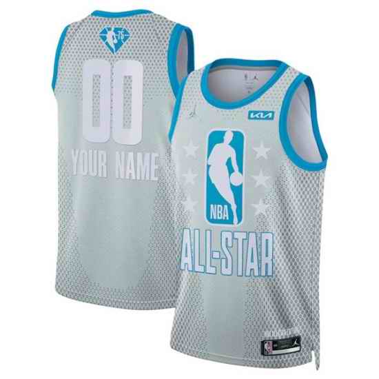Men 2022 All Star Active Player Custom Grey Eastern Conference Gray Stitched Basketball Jerse->brooklyn nets->NBA Jersey