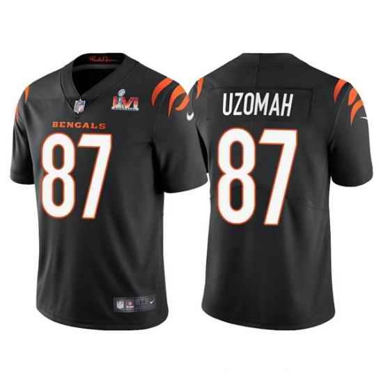 Men Cincinnati Bengals #87 C J  Uzomah 2022 Black Super Bowl LVI Vapor Limited Stitched Jersey->cincinnati bengals->NFL Jersey