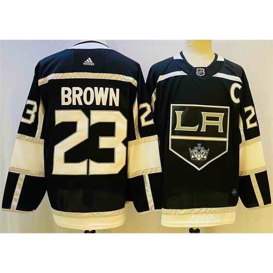 Men Los Angeles Kings #23 Dustin Brown Black Stitched Jersey->new york islanders->NHL Jersey