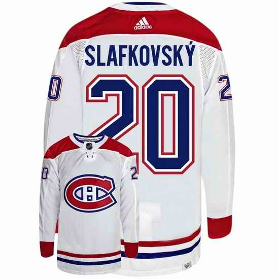Men Montreal Canadiens #20 Juraj Slafkovsky White Stitched Jersey->seattle kraken->NHL Jersey