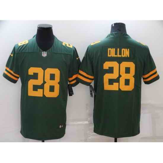 Men Green Bay Packers #28 A J  Dillon 2021 Green Legend Stitched Football Jersey->las vegas raiders->NFL Jersey