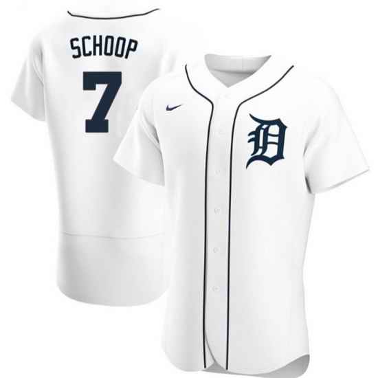 Men Detroit Tigers #7 Jonathan Schoop White Flex Base Stitched jersey->detroit tigers->MLB Jersey