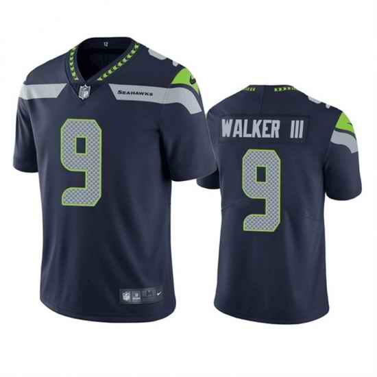 Men Seattle Seahawks #9 Kenneth Walker III Navy Vapor Untouchable Limited Stitched Jersey->seattle seahawks->NFL Jersey