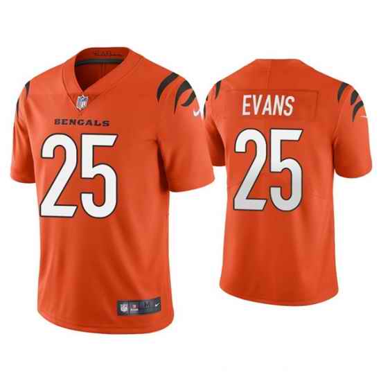 Men Cincinnati Bengals #25 Chris Evans 2021 Orange Vapor Untouchable Limited Stitched Jersey->cincinnati bengals->NFL Jersey