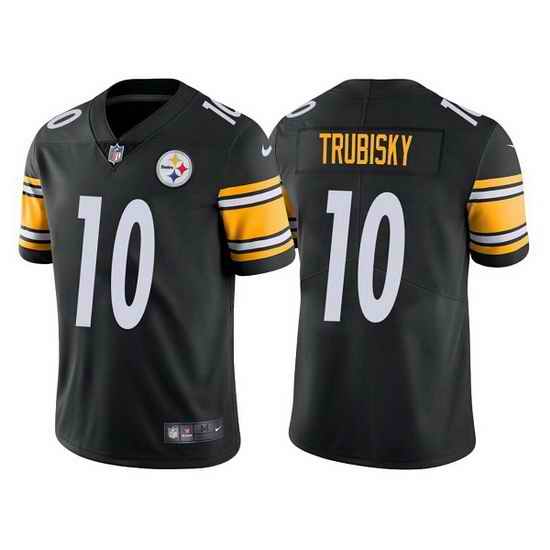 Men Pittsburgh Steelers #10 Mitchell Trubisky Black Vapor Untouchable Limited Stitched jersey->pittsburgh steelers->NFL Jersey