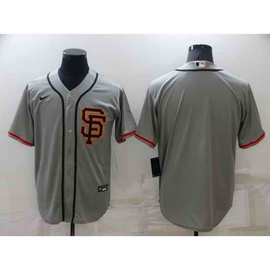 Men's San Francisco Giants Blank Gray Cool Base Stitched Jersey->seattle mariners->MLB Jersey