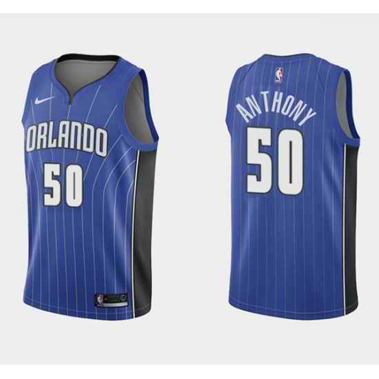 Men Orlando Magic #50 Cole Anthony Blue Icon Edition Stitched Swingman Jersey->philadelphia 76ers->NBA Jersey