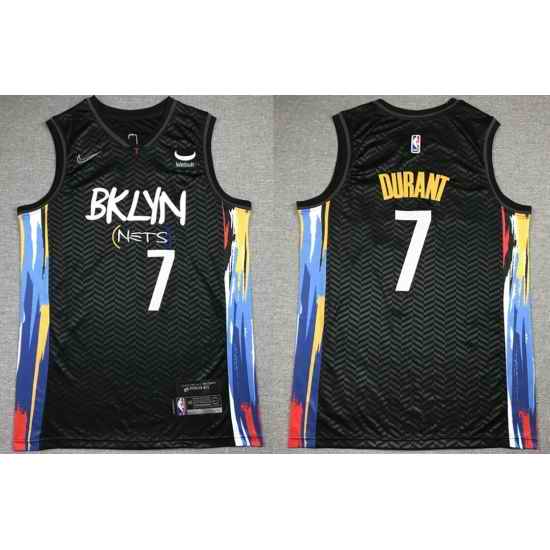 Men Brooklyn Nets Kevin Durant #7 75th Anniversary Nike Swingman Stitched Basketball Jersey->brooklyn nets->NBA Jersey