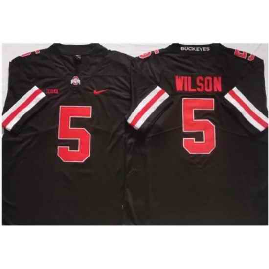 Men Ohio State Buckeyes Garrett Wilson Black Game Jersey->chicago bears->NFL Jersey