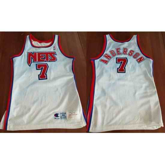 1994-95 Kenny Anderson New Jersey Nets Team Issued Champion Jersey->brooklyn nets->NBA Jersey