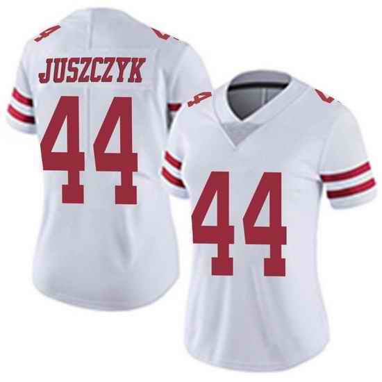 Women Nike 49ers #44 Kyle Juszczyk White Stitched NFL Vapor Untouchable Limited Jersey->women nfl jersey->Women Jersey