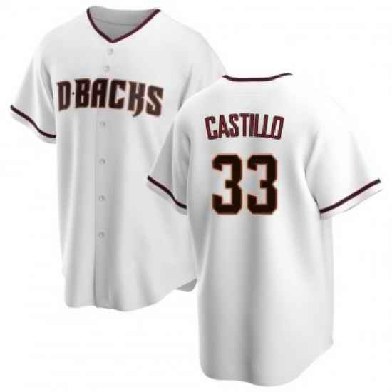 Mens Arizona Diamondbacks Neyfy Castillo White Home Jersey->kansas city royals->MLB Jersey