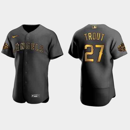 Men Los Angeles Angels Mike Trout 2022 Mlb All Star Game Authentic Black Men Jersey->2022 all star->MLB Jersey
