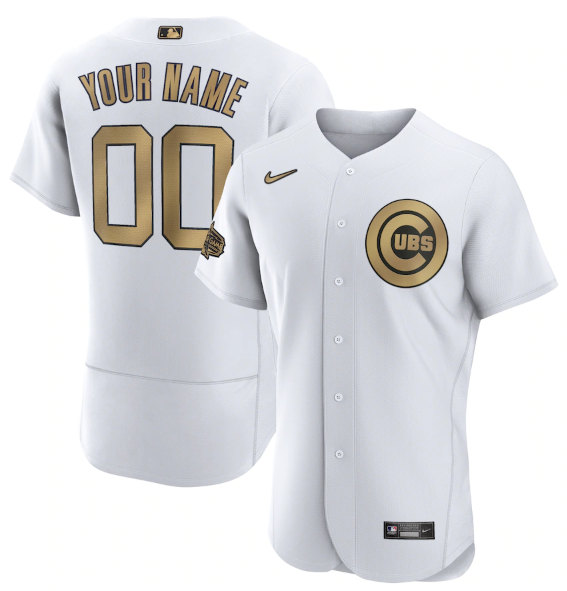 Men's Chicago Cubs Active Player Custom White 2022 All-Star Flex Base Stitched MLB Jersey->chicago white sox->MLB Jersey