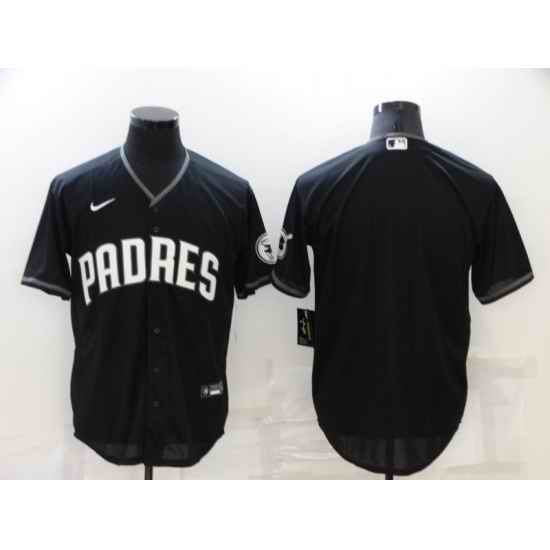 Men's San Diego Padres Blank Black Game Jersey->chicago white sox->MLB Jersey