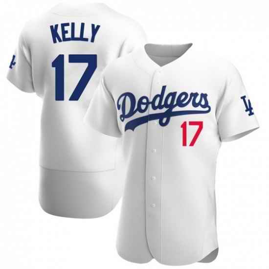 Men Los Angeles Dodgers #17 Joe Kelly White Flex Base Stitched Jersey->new york mets->MLB Jersey