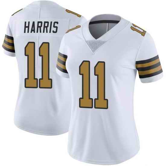 Women New Orleans Saints Deonte Harris #11 Rush Stitched NFL Colo->women nfl jersey->Women Jersey