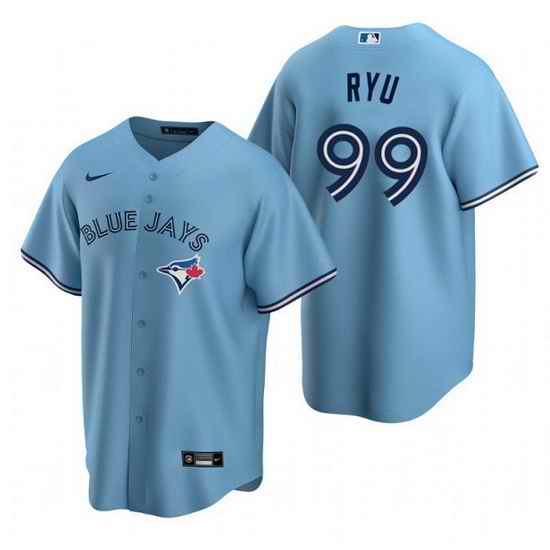 Men Toronto Blue Jays #99 Hyun Jin Ryu Blue Cool Base Stitched jersey->atlanta braves->MLB Jersey