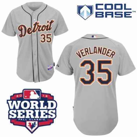 Men's Majestic #35 Justin Verlander Authentic 2012 World Series Jersey->chicago cubs->MLB Jersey