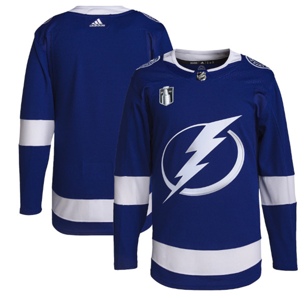 Men's Tampa Bay Lightning Blank 2022 Blue Stanley Cup Final Patch Stitched Jersey->anaheim ducks->NHL Jersey