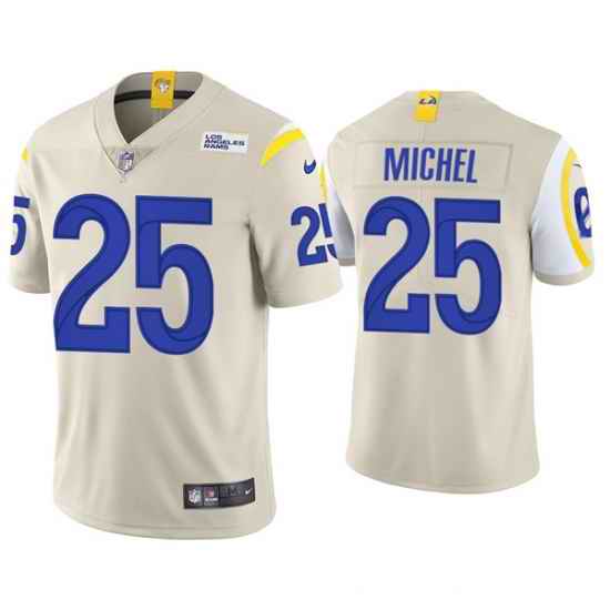 Men Los Angeles Rams #25 Sony Michel 2021 Bone Vapor Untouchable Limited Stitched Football Jersey->las vegas raiders->NFL Jersey