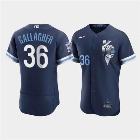 Men Kansas City Royals #36 Cam Gallagher 2022 Navy City Connect Flex Base Stitched MLB jersey->kansas city royals->MLB Jersey