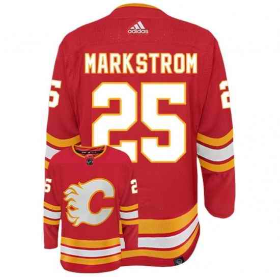 Men Calgary Flames #25 Jacob Markstrom Red Stitched NHL Jersey->carolina hurricanes->NHL Jersey
