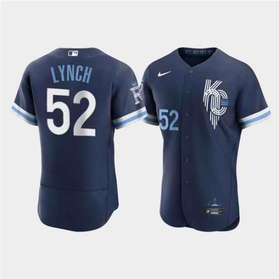 Men Kansas City Royals #52 Daniel Lynch 2022 Navy City Connect Flex Base Stitched MLB jersey->kansas city royals->MLB Jersey