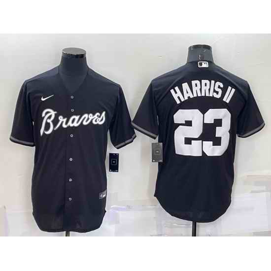 Men Atlanta Braves #23 Michael Harris II Black Cool Base Stitched Baseball Jersey->chicago cubs->MLB Jersey