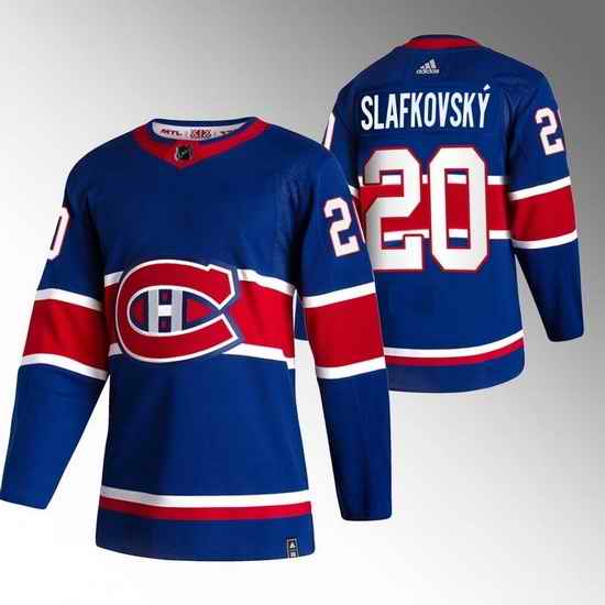 Men Montreal Canadiens #20 Juraj Slafkovsky Blue Stitched Jersey->minnesota wild->NHL Jersey