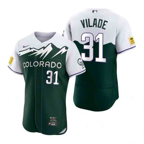 Men Nike Nike Colorado Rockies #31 Ryan Vilade City Connect Stitched Flex Base Baseball Jersey->colorado rockies->MLB Jersey
