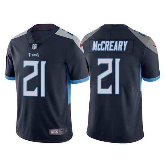 Men Tennessee Titans #21 Roger McCreary Navy Vapor Untouchable Stitched jersey->tennessee titans->NFL Jersey