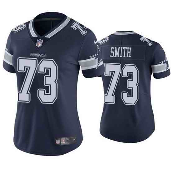 Women Dallas Cowboys #73 Tyler Smith Navy Vapor Untouchable Limited Stitched Jersey 28Run Small 2->women nfl jersey->Women Jersey