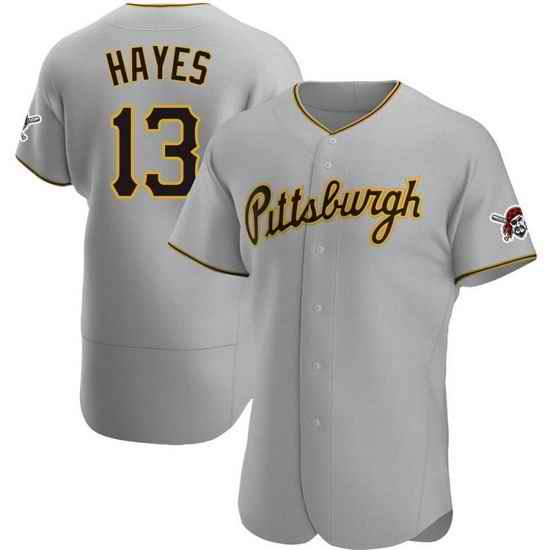 Men's Nike Pittsburgh Pirates #13 KeBryan Hayes Gray Stitched Baseball Jersey->los angeles dodgers->MLB Jersey