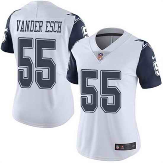 Women Dallas Cowboys #55 Leighton Vander Esch Navy White Vapor Untouchable Limited Stitched Jersey 28Run Small uFF09->women nfl jersey->Women Jersey