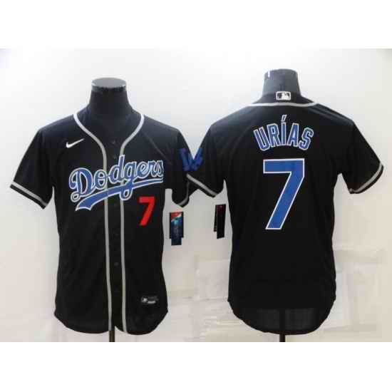 Men's Los Angeles Dodgers #7 Julio Urias Black Elite Jersey->chicago white sox->MLB Jersey