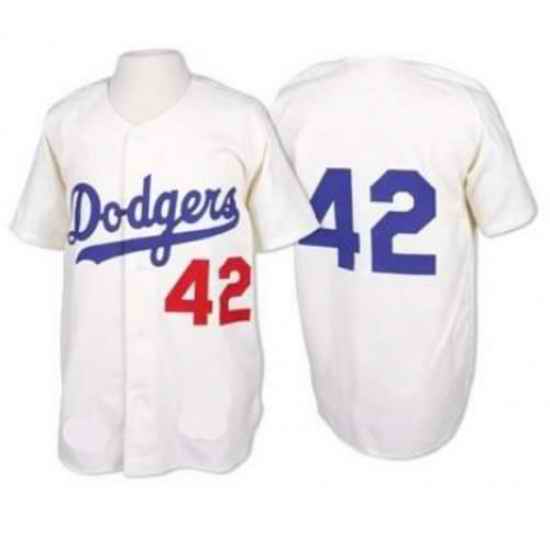 Men Los Angeles Dodgers #42 Jackie Robinson White 1955 Cooperstown Collection Jersey->toronto blue jays->MLB Jersey